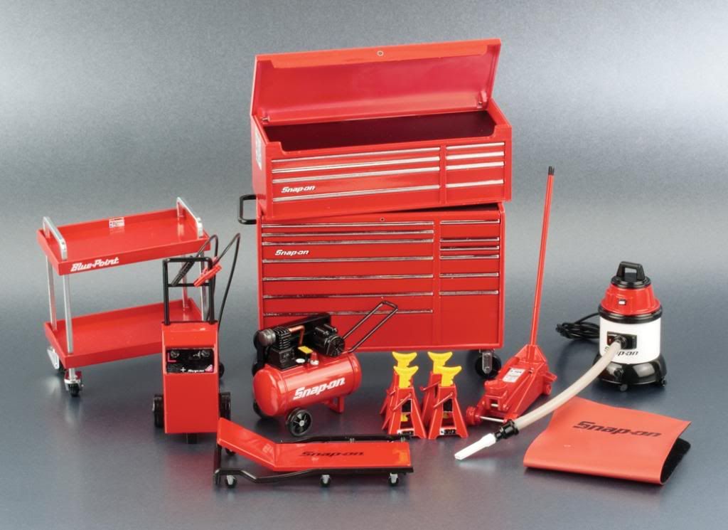 118 SnapOn 13 Piece Garage Shop Tool Diorama Set eBay